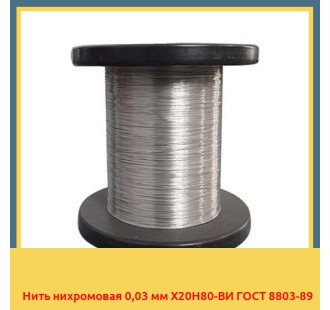 Нить нихромовая 0,03 мм Х20Н80-ВИ ГОСТ 8803-89 в Уральске